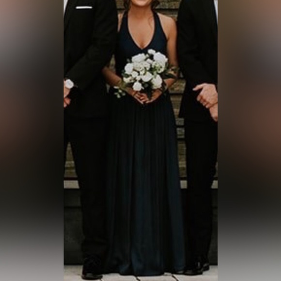 Vera Wang navy bridesmaids dress - sz 2 - Picture 2 of 6